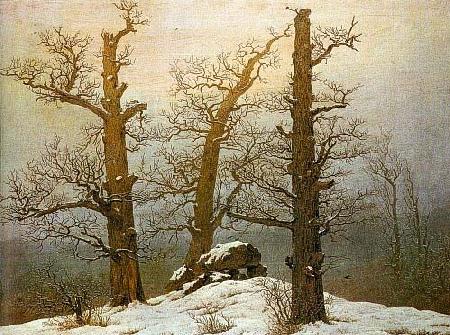 Caspar David Friedrich Hunengrab im Schnee